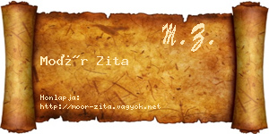 Moór Zita névjegykártya