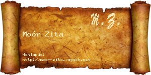 Moór Zita névjegykártya