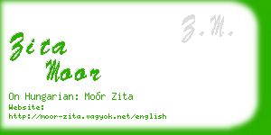 zita moor business card